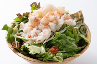 Plenty of plump shrimp salad