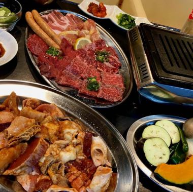【人気メニュー食べつくしコース】5500円(税込) ソフトドリンク飲み放題付き!