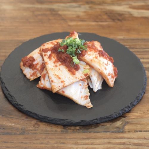 キムチ餡を使用した白菜芯の浅漬キムチの【シャッキム】