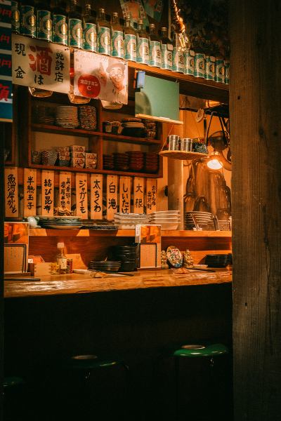 쇼와 복고풍 그리운 분위기에 가게 안에 포장 마차까지!