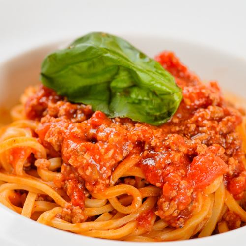 Tomato and minced meat cheese bolognese