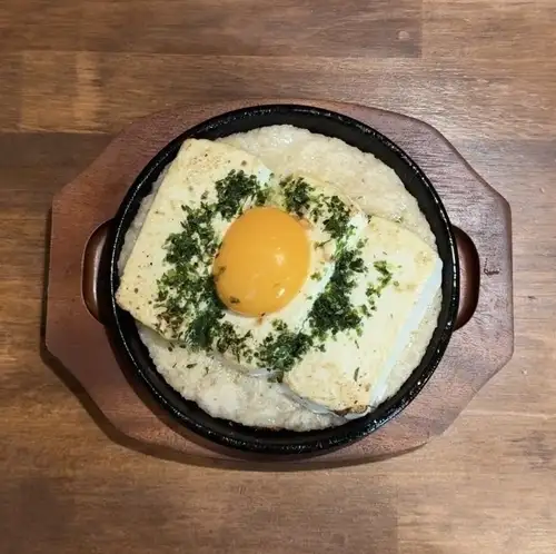 Sizzling hot plate tofu steak
