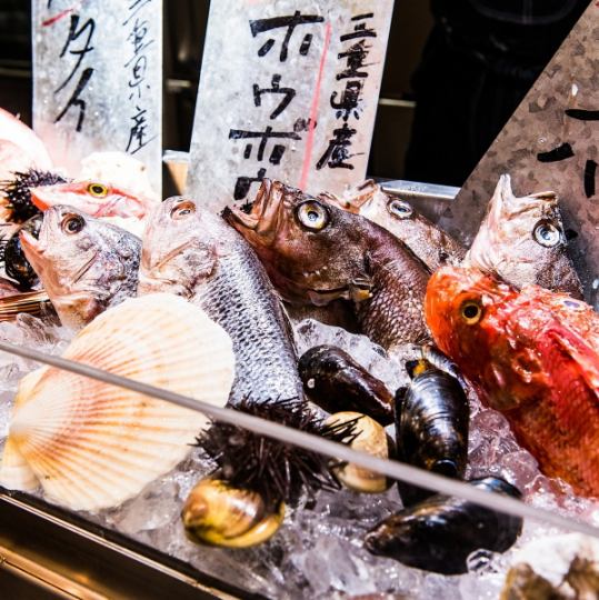 新鮮な魚介を仕入れ