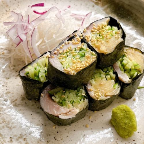 Broiled mackerel roll