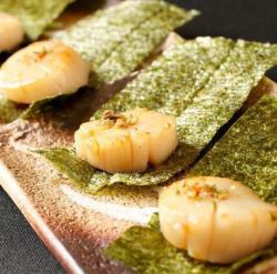 帆立貝柱の磯辺巻き