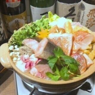 【飲み放題付き】～高級ブランド骨取り干物鍋～絶品だしちゃんこ鍋＋特大とろきんき干物開き