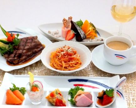 記念日にピッタリのコース☆天空のペアディナー6000円（税込）