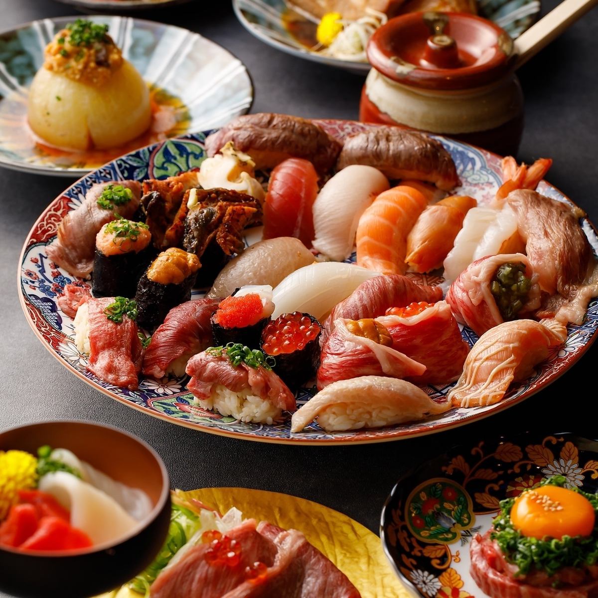 【特色自助餐】可以享用近江牛涮鍋和肉壽司的餐廳♪