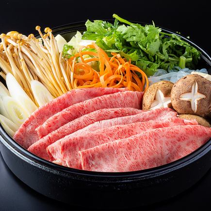 All-you-can-eat Kuroge Wagyu Sukiyaki course 7,800 yen (tax included)