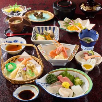 得！《ポッキリセットプラン》花懐石+飲み放題(120分)造り4種盛や季節のご飯など8000円(税込)