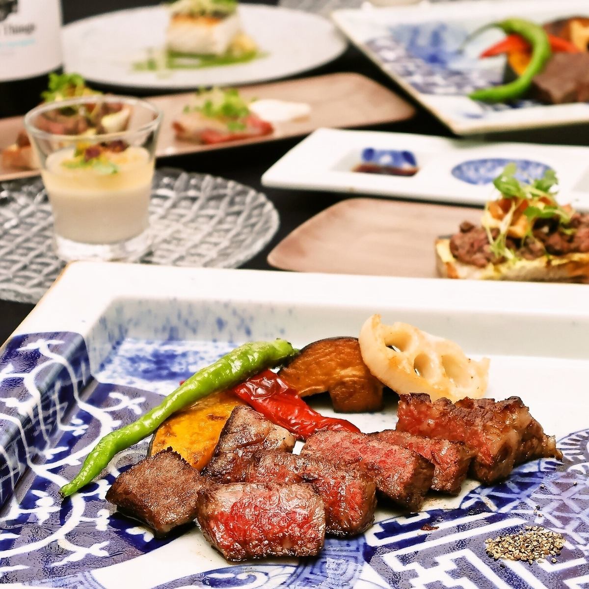 旬の食材を使用した贅沢なランチコースは3500円~♪