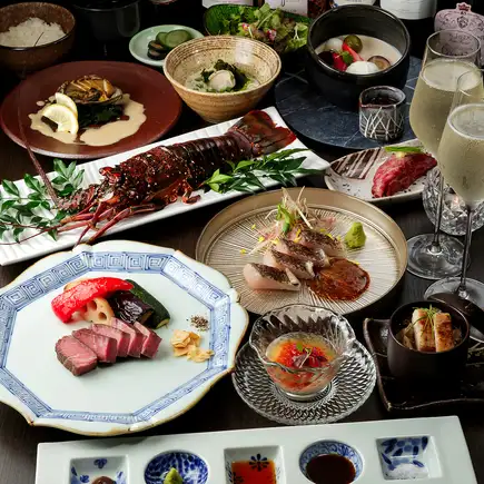 【Lunch】《焔～homura～》神戸牛ロース100g、伊勢海老、蝦夷鮑、 肉寿司など全10品◇44,000円