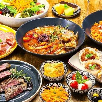 New Year's and Year-End Party Course (6,000 yen including tax) with 11 dishes, 120 minutes of all-you-can-drink, and bouillabaisse