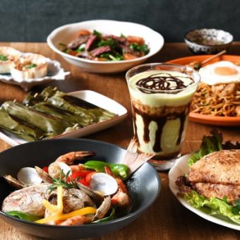 【여성에게 대인기◎】11품 아시안 코스(부가세 포함 6,000엔)