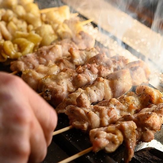 備長炭×朝挽きつくば鶏の焼き鳥・旬の鮮魚・地酒・梅酒。貸切20名様~/個室有/喫煙OK