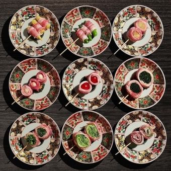 【日本酒厳選5種含む2.5時間飲み放題付】《野菜巻き∞コース》全8品3500円※時間無制限可能!