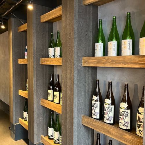 焼酎、日本酒の品ぞろえ◎