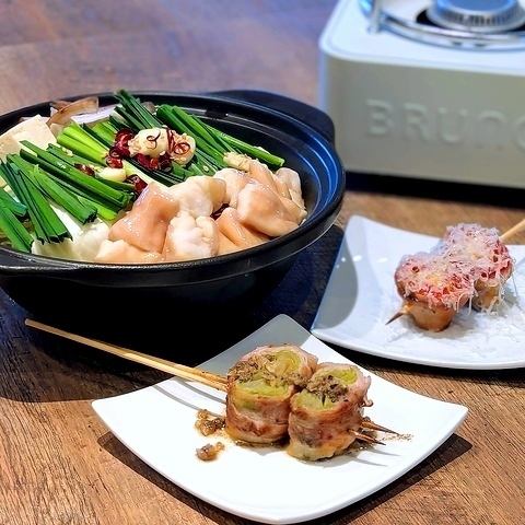 プリプリのもつと出汁の旨味。地鶏に日本酒で今宵は贅沢な宴を。