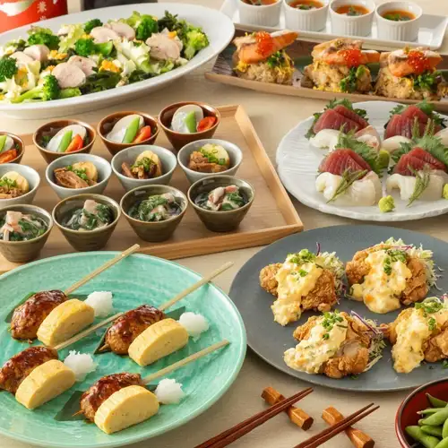 <Starting 11/24> Early Bird Discount 15% OFF [Private Room Guaranteed] Chicken Feast Course with 2 Hours of All-You-Can-Drink: ¥5280 ⇒ ¥4488 (tax included)