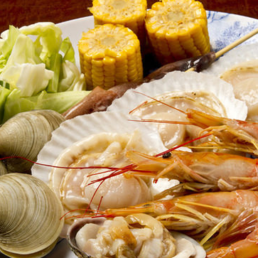 海鮮BBQ・焼き鳥盛コース【2時間飲み放題付き】　お一人様6000円(税込)GW夏季は予約不可