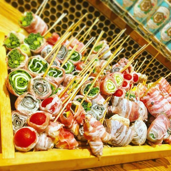 Enjoy pork belly skewers using ingredients delivered directly from Niigata ♪