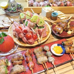 【2時間飲み放題付き鮭といくらのわっぱ飯プラン】野菜巻き串5種★全14品の6000円コース