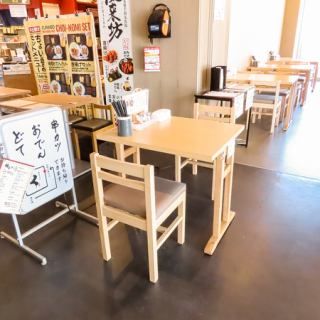 Table seating for two is available.