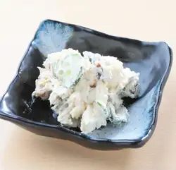 Smoked pickled radish and cream cheese salad