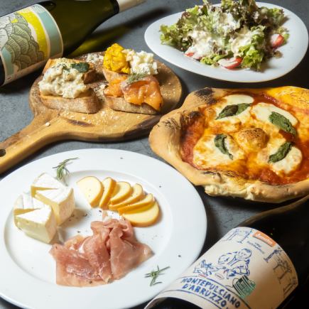 Weekday Specials! {Birthdays, Girls' Nights, Surprises!} Pizza and more / Special plate with coupon ◎ 5 dishes and 2 hours of all-you-can-drink