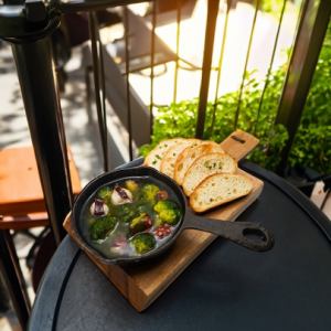 Octopus and Broccoli Basil Ajillo