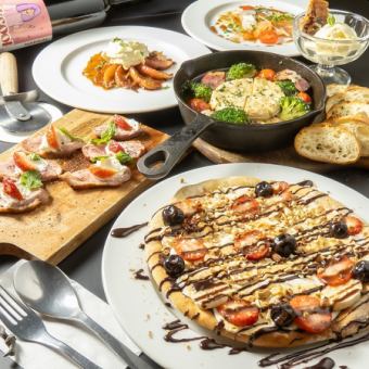 《2/1～2/14限定バレンタインディナー》鴨の苺マスカルポーネ等料理のみ6品4400円(税込)