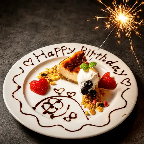 For celebrations, please come to our restaurant!