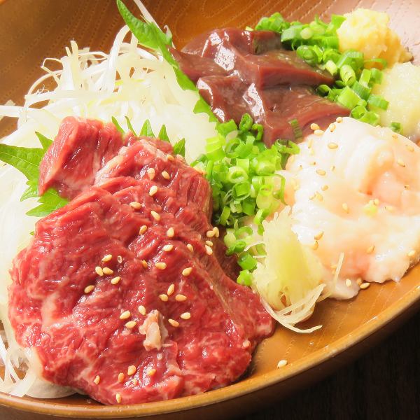 Wagyu beef and horse sashimi meat feast!! Matsu course <10 dishes in total> [3 hours all-you-can-drink included] 5800 yen ⇒ 4980 yen with coupon!!