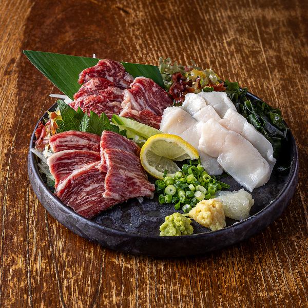 【新年会】和牛、馬刺しの肉三昧!!松コース<全10品>2.5時間飲み放題付き!!クーポン利用で6980円⇒6000円!!