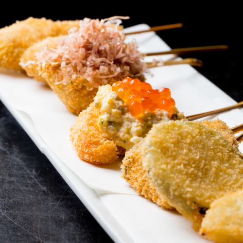 ~[Creative deep-fried skewers] Crispy and fluffy with original batter & special oil~