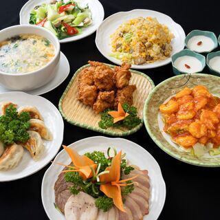 松コース(税込2,750円）、飲み放題付は＋2250円