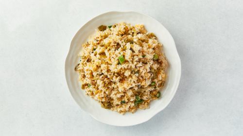 高菜と豚挽肉のチャーハン