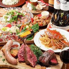 【All-you-can-drink for 3 hours】 & 【with roast chicken】 & 【satisfied course】 <cooking 8 items> 4000 yen ⇒ 3000 yen (tax included)