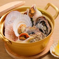 3種貝のガンガン焼き