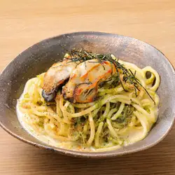 海苔と牡蠣のクリームパスタ