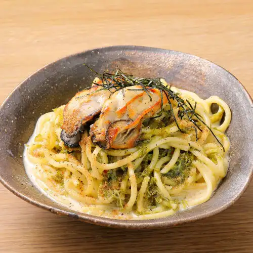 海苔と牡蠣のクリームパスタ