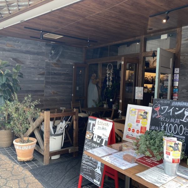 It is decided on the terrace at this time ★Ventilation is possible with a roof ◎ You can use it with confidence ♪ You can smoke during the dinner band!!