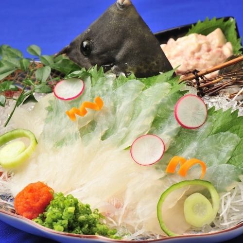 Amakusa specialty: live filefish