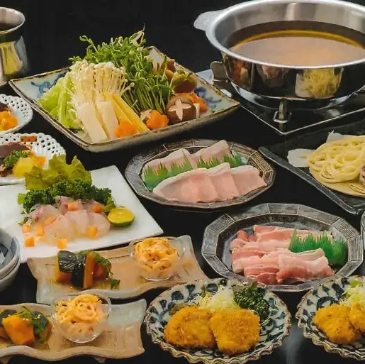 【宴会に最適/お料理のみ】茶美豚 豚しゃぶコース◆大満足の全9品