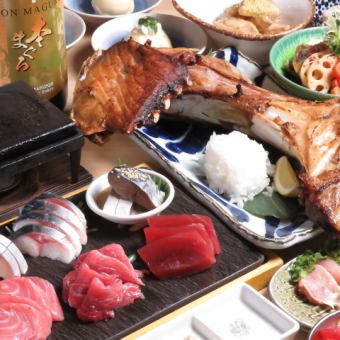 藍鰭鮪魚+鯖魚當地酒套餐！8道菜品5,980日圓+120分鐘無限暢飲！！