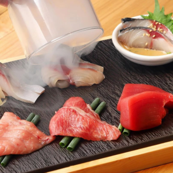 本まぐろとトロサバの合盛り！！　1人前