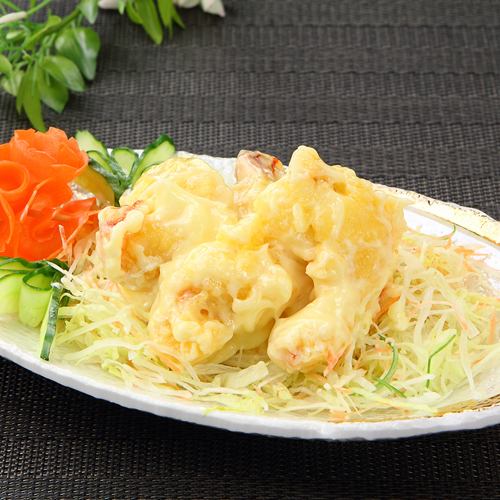 Shrimp with mayonnaise