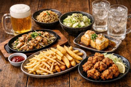 【2時間飲み放題付き】３５００円全６品　　わいわい居酒屋いっきコース!!【2月限定】