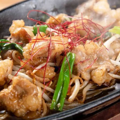 Hiroshima specialty grilled horumon with sauce