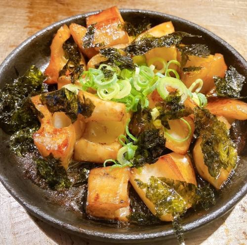 Iwakuni lotus root in butter and soy sauce